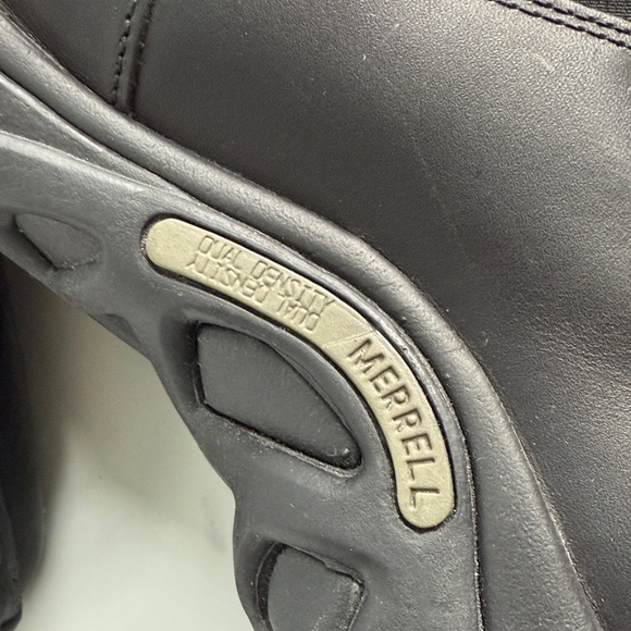 Merrell Mens Jungle Moc Midnight Black Leather Slip On Shoes Size 11 - Picture 5 of 13